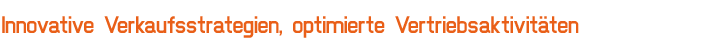 Innovative Verkaufsstrategien, optimierte Vertriebsaktivit�ten